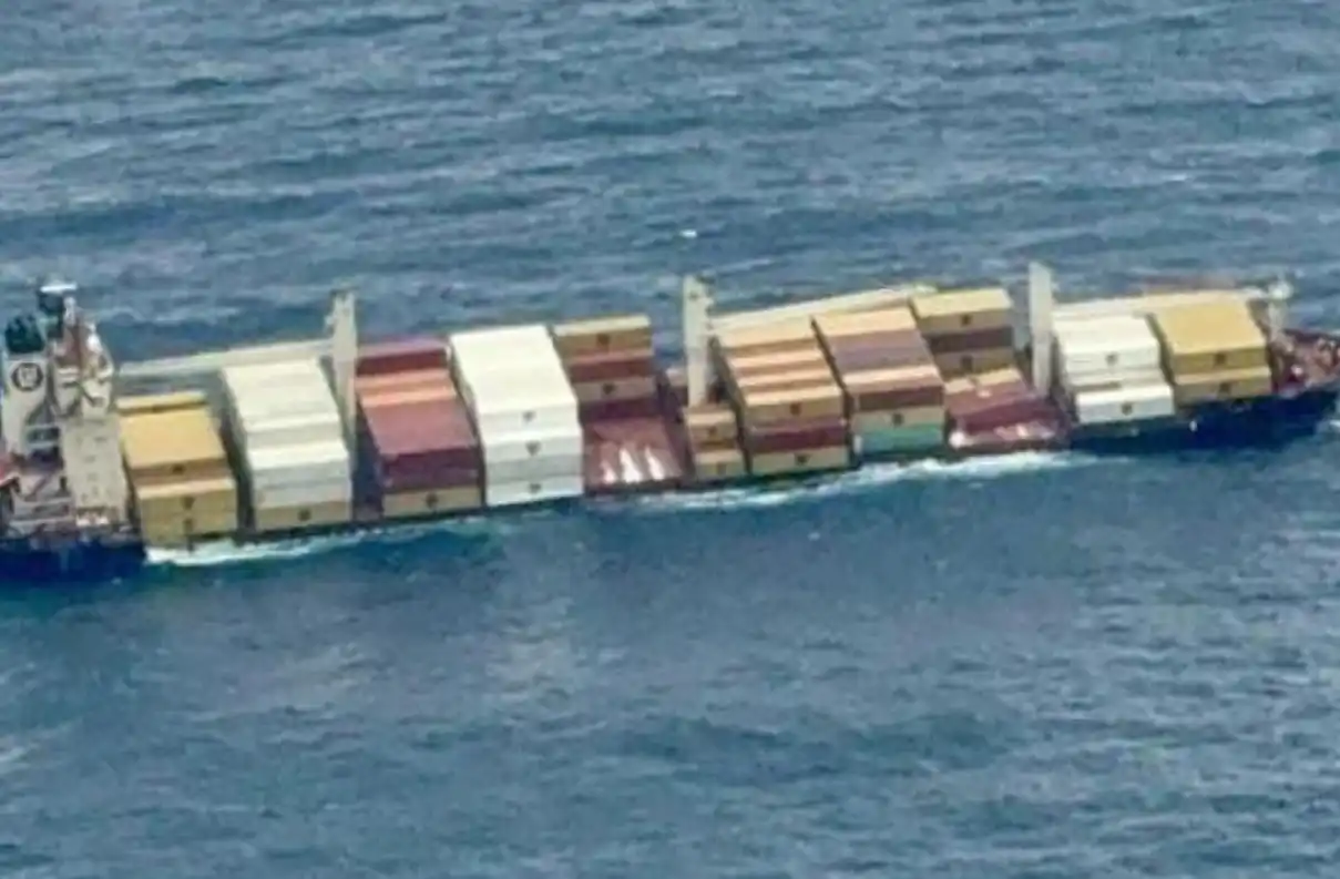 India state on alert after ship carrying hazardous cargo capsizes